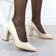 7. Perlbeige Pumps mit spitzer Zehenpartie von Sergio Leone (Modell PB216)