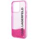 6. Karl Lagerfeld Liquid Glitter Elong Case für iPhone 14 Pro - Pink