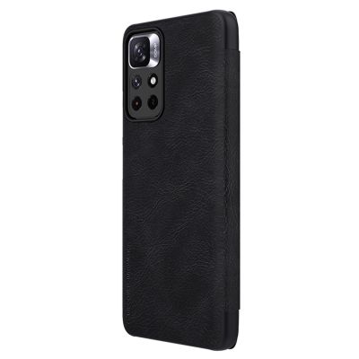 4. Nillkin Qin Case Klapphülle für Xiaomi Redmi Note 11T 5G / 11S 5G / 11 5G (China) / Poco M4 Pro 5G – Schwarz