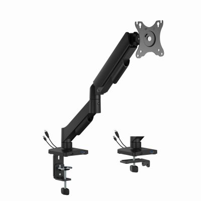 GEMBIRD Verstellbarer Tischmonitorarm/Halterung mit USB-Anschlüssen (verstellbar), von 17" bis 32", Tragkraft bis zu 9 kg