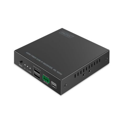 4. Zusätzlicher Empfänger für DS-55348, HDMI 4K/60Hz Glasfaser-Extender mit KVM USB 1.1 über IP 1G oder bis zu 40 km/300 m/IP 1G