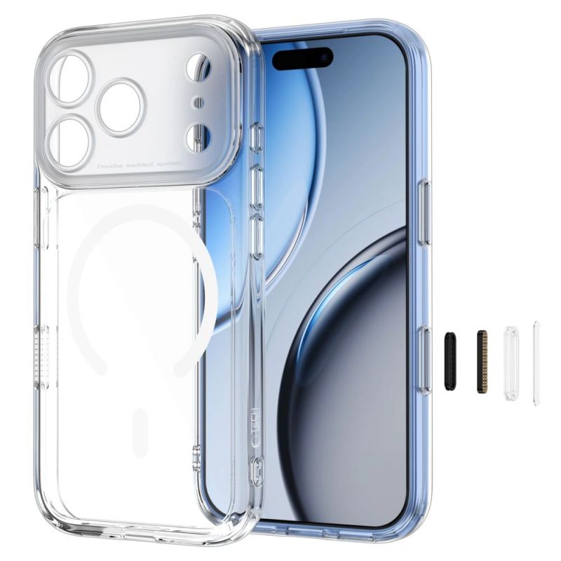 11. Tech-Protect MagPeak MagSafe CC Hülle für iPhone 17 Pro / 18 Pro – Transparent