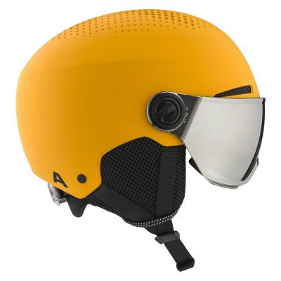 4. ALPINA ZUPO VISOR Q-Lite, gebrannt-gelb, matt, Winterhelm Größe 51-55
