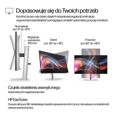 10. HP 27-Zoll Pro Monitor Serie 7 QHD Thunderbolt 4 – 727pu