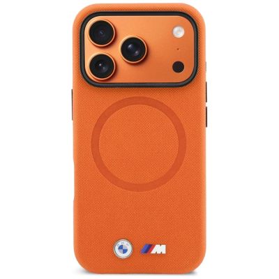 3. BMW M FW MagSafe Hülle mit Metalllogo für iPhone 17 Pro – Orange