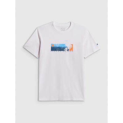 Herren-T-Shirt mit Aufdruck, regulär, Größe 4F 4FWSS26TTSHM3335-10S