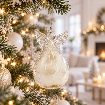 5. GLASFORM-BAUMSCHMUCK ENGEL 11 CM SASKA GIFT & DECOR