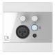 AUDAC WP225/W Wandpanel, XLR-Mikrofonanschluss + 3,5-mm-Klinkenanschluss + Bluetooth, weiß
