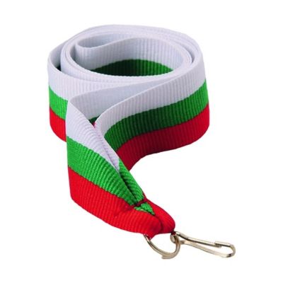 9. 11 mm breites Band – weiß, grün und rot