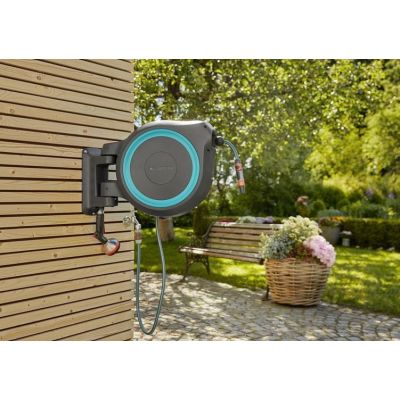 5. Gardena 18620-20 Gartenschlauchaufroller zur Wandmontage, automatisch, schwarz