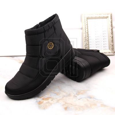 4. News W EVE437A schwarze Schneestiefel mit Keilabsatz