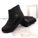 4. News W EVE437A schwarze Schneestiefel mit Keilabsatz