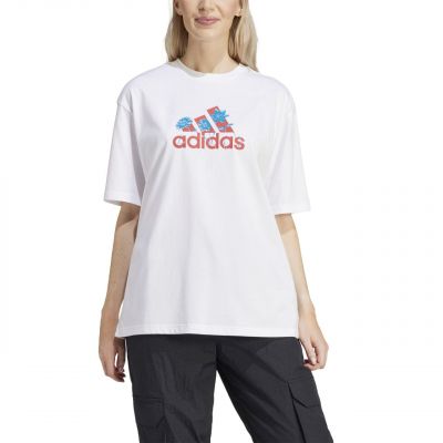 4. adidas Flower Pack Badge of Sport Damen T-Shirt Weiß IT1421