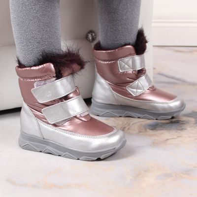 3. Kornecki Jr KOR6895B Wasserdichte Schneestiefel mit Klettverschlussmembran