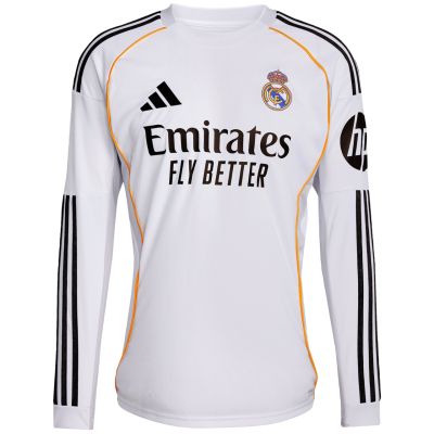 9. adidas Real Madrid 25/26 Langarm-Heimtrikot Herren Weiß JN8884