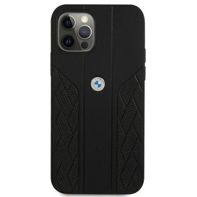 3. BMW Leather Curve Perforate Case für iPhone 12 Pro Max – Schwarz