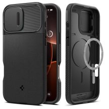 Spigen Optik Armor Mag Hülle mit MagSafe für iPhone 16 Pro Max – Schwarz