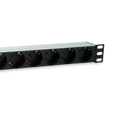 4. Equip 333309 PDU 7-fach Steckdose 1HE Schwarz, Silber