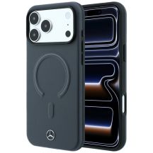 Mercedes Leder 3D MagSafe Hülle für iPhone 18 Pro Max / 17 Pro Max – Anthrazit