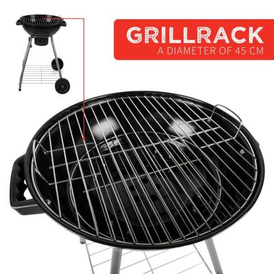 15. GARDEN GRILL REX STAHLKUGEL 46CM MIT ASCHENBECHER