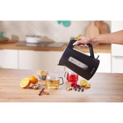 3. Gorenje K17OPB | Wasserkocher | Elektrisch | 2200 W | 1,7 l | Kunststoff | 360° drehbarer Sockel | Schwarz