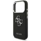 6. Guess Grained Big 4G Classic Logo Hülle für iPhone 17 Pro - Schwarz