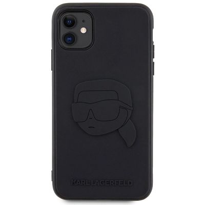 3. Karl Lagerfeld KLHCN613DRKNK iPhone 11 / Xr 6,1" schwarz/schwarz Hartschale Gummi Karl Head 3D
