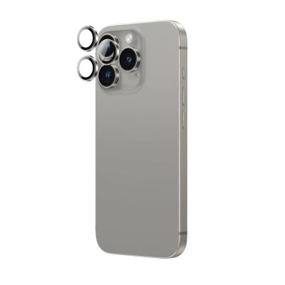 3. AmazingThing AR Aluminium 3-Linsen-Glas mit Kameralinsenrahmen für iPhone 16 Pro / 16 Pro Max - Grau