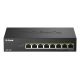 D-Link DMS-108P/E Netzwerk-Switch, unmanaged, 2,5-Gbit/s-Ethernet (100/1000/2500), PoE-fähig, Schwarz