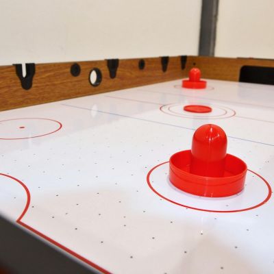 10. 3-in-1-Holztisch für Fußball, Billard und mit Luftanschluss, 121 x 61 x 81 cm