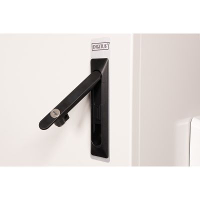 5. Digitus 19" 16U 600x600 Wand-Netzwerkschrank, Volltür, grau, ungeteilt, montiert, IP55, 100 kg