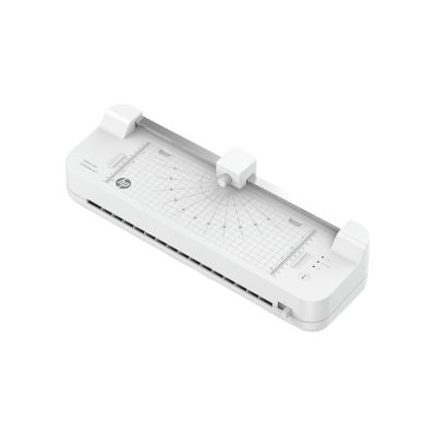 15. HP ONELAM COMBO A3 Laminiergerät, Kalt-/Heißlaminierung, integrierter Trimmer, Eckenrunder, Geschwindigkeit 40 cm/min + 15 Laminierfolien: 3 x A4, 4 x A5, 4 x A6, 4 x B-Card, weiß