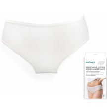 EINWEG-DAMENUNTERWÄSCHE ANOMEO (BAUMWOLLE) XL – 6 STK.