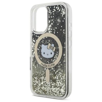 6. Hello Kitty Liquid Glitter Fever MagSafe Hülle für iPhone 16 – Gold