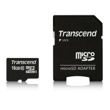 16 GB Transcend SDHC Klasse 10 microSD-Karte mit Adapter