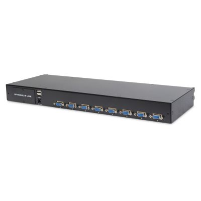 16. Digitus Modularkonsole mit 17-Zoll-TFT-Monitor (43,2 cm), 8-Port-KVM-Switch und Touchpad, deutsche Tastatur