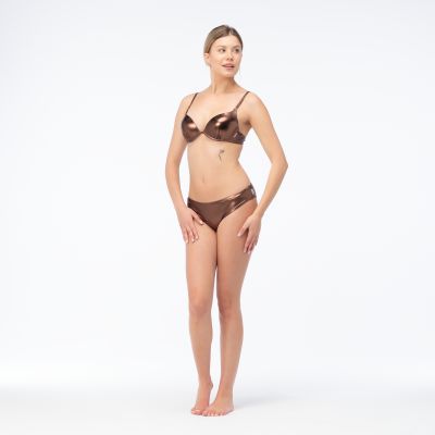 10. Damen-Bikinihose in Traubenfarbe