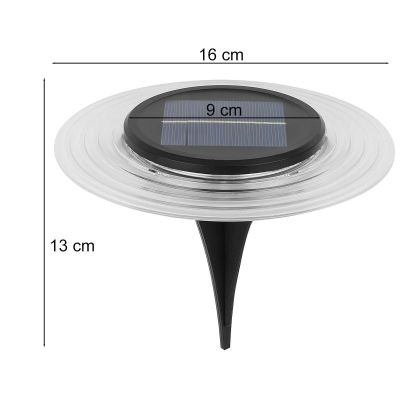 31. Solar-Scheibenlampe mit 28 LEDs zur Boden- oder Wandmontage