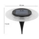 31. Solar-Scheibenlampe mit 28 LEDs zur Boden- oder Wandmontage