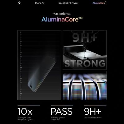 12. Spigen Glas.TR EZ Fit 2er-Pack Sichtschutzglas für iPhone 17 Air