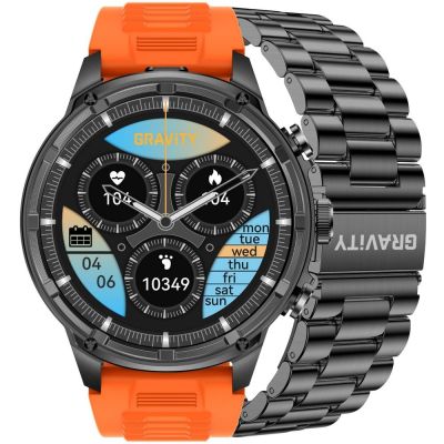 Smartwatch Gravity Schwarzes Armband + Armband GT41-4