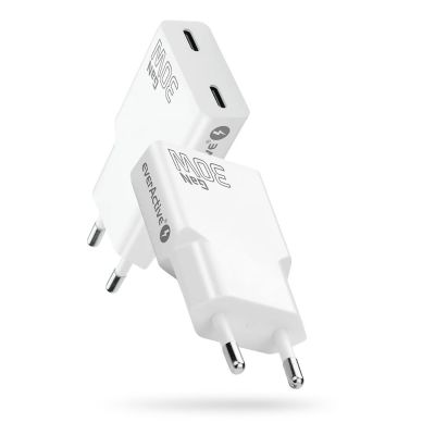 5. EVERACTIVE NETZLADEGERÄT 2 X USB-C QUICK CHARGE 4+ 30 W SUPER SLIM WEISS SC-385Q