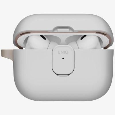 2. Uniq Clyde Hülle für AirPods Pro 3. Generation – Grau-Beige