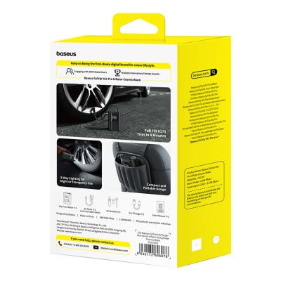 6. Baseus GoTrip VA1 Auto-Kompressor (150 PSI) mit 12-V-Netzteil – Dunkelgrau