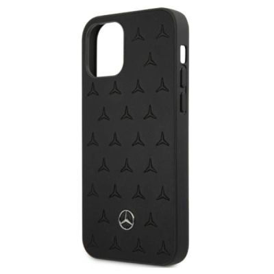 6. Mercedes Lederhülle mit Sternenmuster für iPhone 12 Pro Max – Schwarz