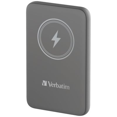 Verbatim Charge 'n' Go Lithium-Polymer-Akku (LiPo) 10000 mAh, kabellos aufladbar, Grau
