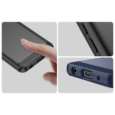 11. Carbon Case Hülle für Xiaomi Redmi A1+ flexible Silikon-Carbon-Hülle schwarz