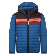 Trollkids Eikefjord Ultra-light Polyfaserjacke alpenblau/schwarz/strahlend rot/kastanienbraun (463-144)