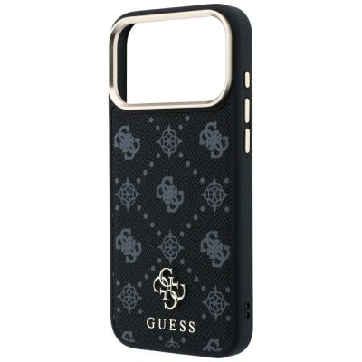 6. Guess Peony 4G MagSafe Hülle mit kleinem Logo für iPhone 17 Pro Max / 18 Pro Max – Schwarz
