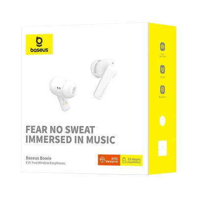 8. Baseus Bowie E19 TWS In-Ear-Funkkopfhörer – Weiß